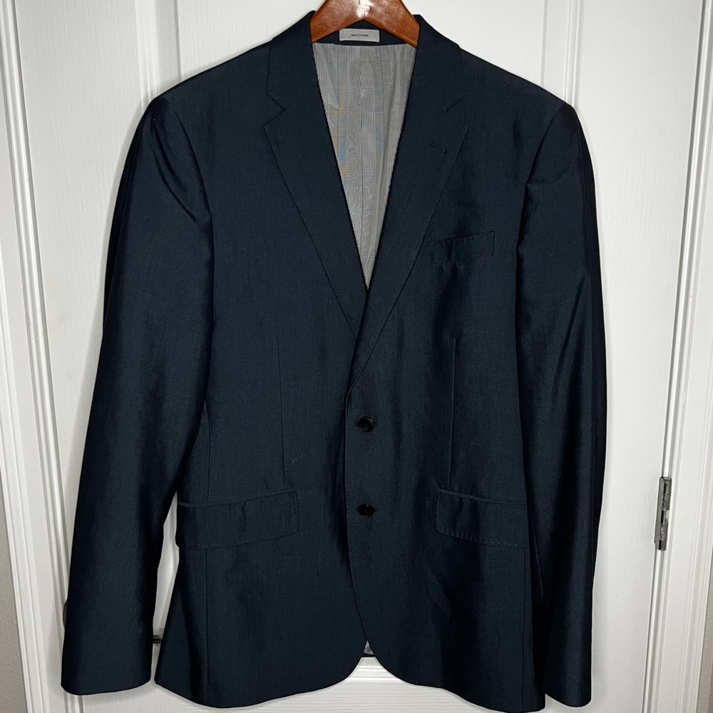 JF J Ferrar Slim fit dark blue dress suit jacket 44
